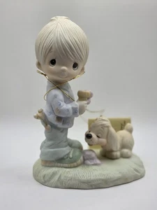 Precious Moments E-1374/B "Praise The Lord Anyhow" Hourglass TMK, Mint w/box - Picture 1 of 9