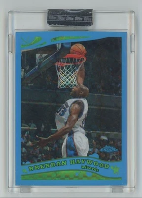 2005-06 Topps Chrome BLUE XFRACTOR Brendan Haywood 38/90 Wizards #99 A1 - Image 1 of 2