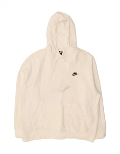 NIKE Mens Hoodie Jumper 2XL White Cotton BO06 - Picture 1 of 4