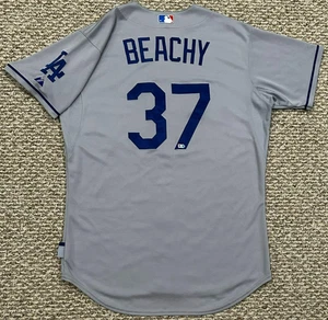 BEACHY Größe 46 #37 2015 Los Angeles Dodgers Game Used Trikot ausgestellt MLB Holo - Bild 1 von 10