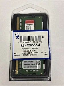 ✅ Kingston KCP424SS6/4 4GB PC4-19200 DDR4-2400MHz 1.2V 260-PIN SODIMM Memory - Picture 1 of 1