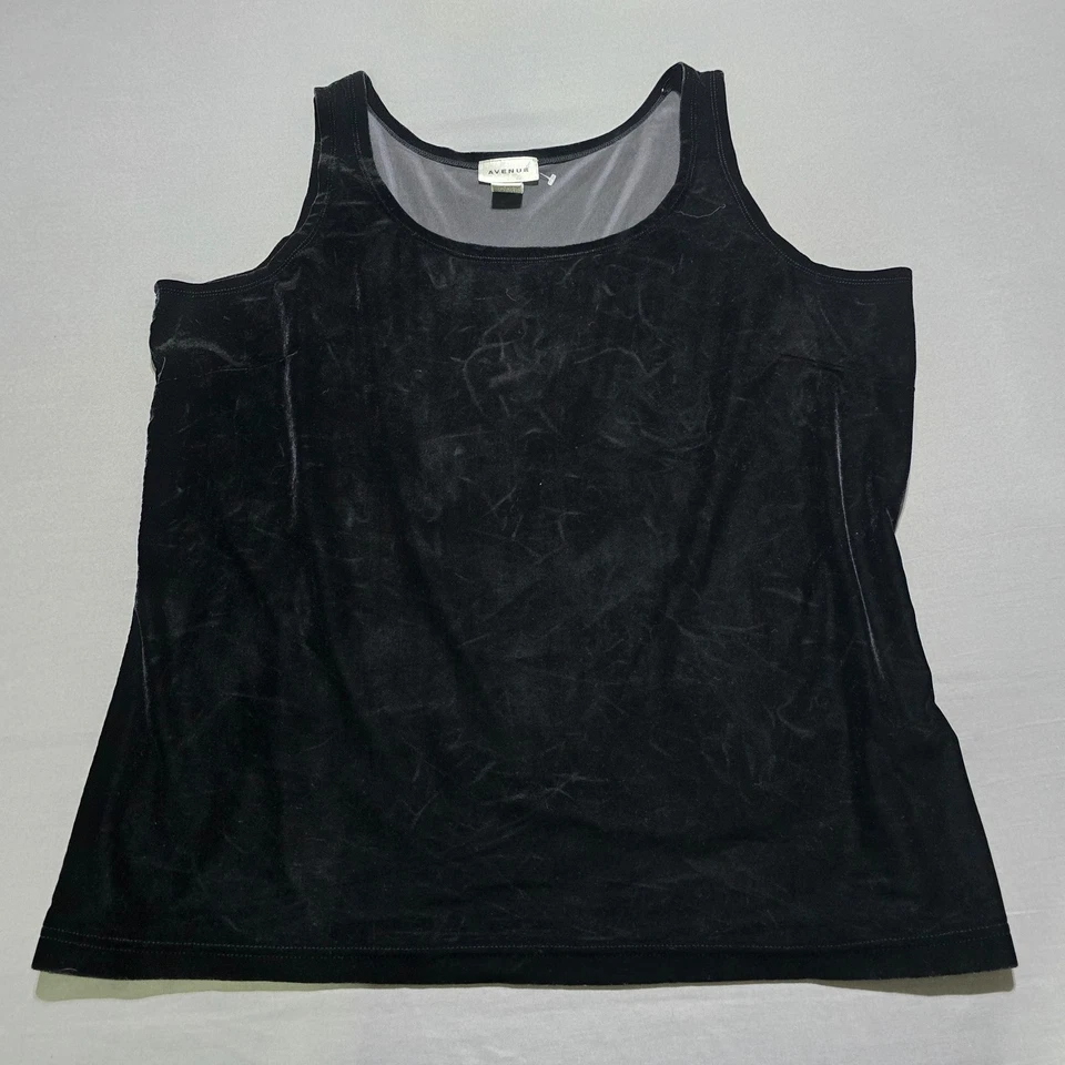 Camiseta sin mangas Avenue terciopelo negro 22 24 vacaciones gótico hada oscura caprichoso básico Foto 1 de 4