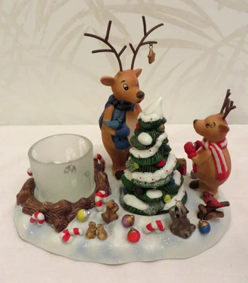 Candelabro votivo Partylite Reno P8536 Bosque Vacaciones Navidad Escena Foto 1 de 4