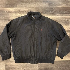 Polo Ralph Lauren Harrington Jacket Mens XL Black - Picture 1 of 10