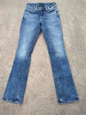 Pantalones de mezclilla Silver Jeans Co para mujer 25x33 tiro bajo Elyse bota ajustada elástica Y2K Foto 1 de 4