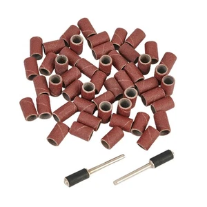 50x Set 320 Grit Nail Art Drill Replacement Bits Pedicure Sanding With Mandrels - Picture 1 of 12