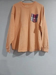 Southern Marsh Tee Shirt Orange Graphic Long Sleeve Front Pocket Mens Sz Medium - Picture 1 of 8