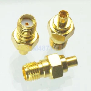 1pce Adapter SMA female jack to MMCX female connector straight gold plating F/F - Picture 1 of 4