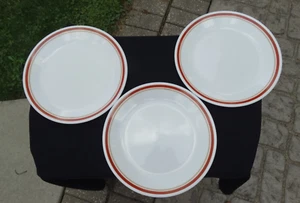 3 Corning Corelle Zimt 10 1/4" Essteller Rost Beige Bänder Sehr Guter Zustand - Bild 1 von 19