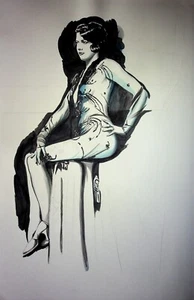 Shawn Van Briesen Hand Inked Movie Pinup 11x17 Art - Picture 1 of 2