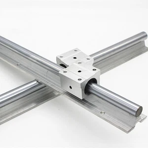 2X SBR20 500mm LINEAR RAIL20MM fully suppoeted SHAFT ROD + 4 SBR20UU Block - Picture 1 of 2