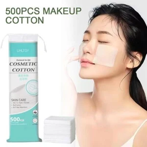 500Pcs Cotton Rounds Disposable Cosmetic Pads Thin Pa. Makeup Remover L2O1 X3K1 - Picture 1 of 9