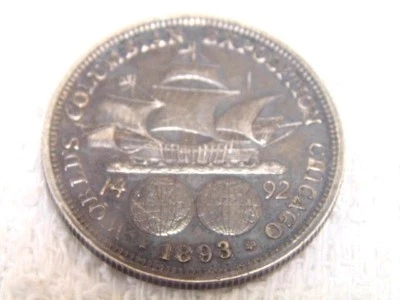 1893 World's Columbian Exposition Chicago Commemorative Silver Half Dollar Coin - Image 1 of 2