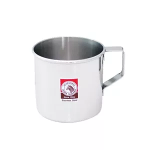 Stainless Steel Mug Cup with Handle Good Camping 8cm, 400ml By Zebra Thailand - Picture 1 of 3