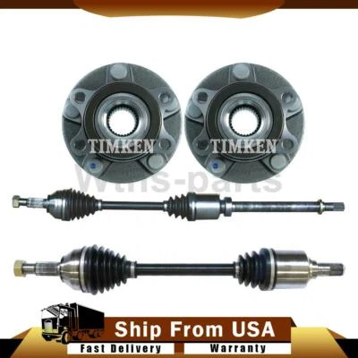 4X KIT DE COJINETE DE RUEDA JUNTAS DE EJE CV DELANTERO para Nissan Rogue 2008 2009 2010 2011 Foto 1 de 4