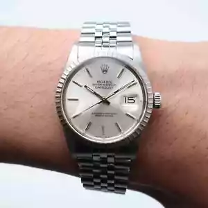 Rolex Datejust 36mm Jubilee Stainless Steel Silver Dial Mens watch 16030 - Picture 1 of 7