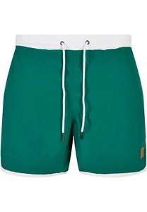 Urban Classics Men's Swim Shorts White/Green - Picture 1 of 8