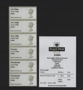 EARM OVERPRINT  MACHIN NDC  JUNE 2017  A005  Collector Strip  POST GO  RARE - Picture 1 of 1