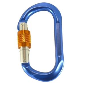 Gancho muelle aluminio forma ovalada con tornillo de seguridad. - Imagen 1 de 3