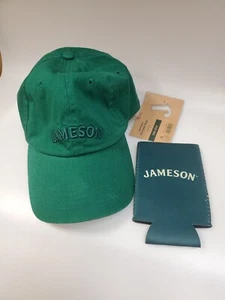 New JAMESON IRISH WHISKEY Hat Cap, GREEN On GREEN NWT & Coozie - Picture 1 of 7