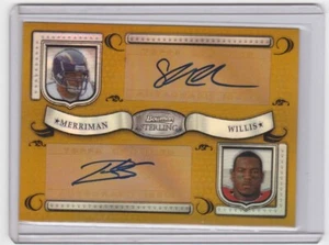 2007 Bowman Sterling Dual Autograph Merriman Patrick Willis RC 160/250 - Picture 1 of 2