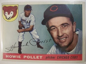 1955 TOPPS BASEBALL KARTE HOWIE POLLETT CHIC CUBS #76 SET BREAK NICE GRADE IP226d - Bild 1 von 4