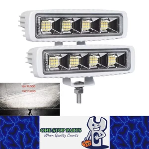 2 x LED Work Lights 72W 160 x 43mm 12V-24V 6000K Flood Beam LED Car Boat Lights - Picture 1 of 5