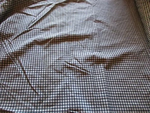 Navy Blue & White Check Plaid Print Cotton Fabric 1 Yard @ 58" Wide! - Picture 1 of 6