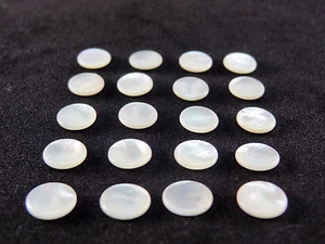 Shell Natural Mother Of Pearl 8mm Round Double Cabochon Shaped Loose Stones - Picture 1 of 3
