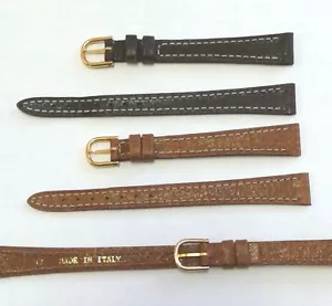 Correa de reloj Morellato cuero genuino cosido 12 mm hecha en Italia - Imagen 1 de 1