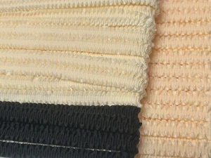 stretch gathered 3/8" elastic trim 1yd made in France - Picture 1 of 9