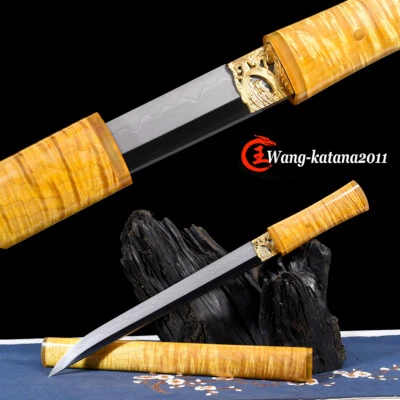 Japanese Sword T8 Steel Clay Tempered Abrasive Blade Mini Knife Real Hmaon Sharp - image 1 of 4