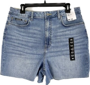 DKNY Women's Kent High Rise Denim Shorts Size 32 In Blue - Picture 1 of 2