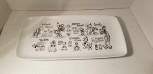 Mickey Mouse & Disney Friends Sketchbook Serving Platter 13" Rectangle New - Picture 1 of 1