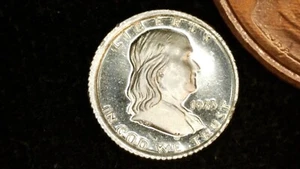 MINIATURE COIN 1948 FRANKLIN HALF DOLLAR PROOF LIKE STERLING SILVER - Picture 1 of 2