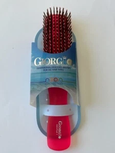 Cepillo de pelo de neón suave Giorgio GION1R desenredar cuero cabelludo suave sensible nuevo envío gratuito - Imagen 1 de 6