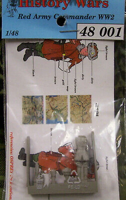 HISTORY WARS FIGURINO IN RESINA COMANDANTE ARMATA ROSSA WWII 1/48 - 48001 - Immagine 1 di 1