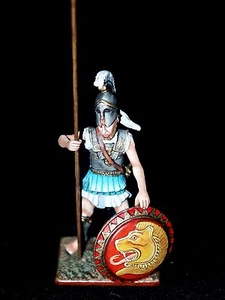 St. Petersburg. Amber Greek Hoplite w/Long Spear & Shield 54mm - Bild 1 von 2