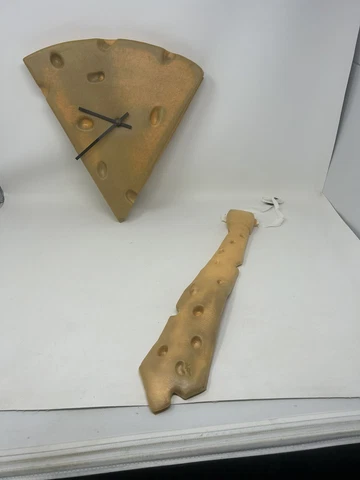 Vintage 1987 GREEN BAY PACKERS CHEESEHEAD Foam Necktie Foamation And Rare Clock Cover