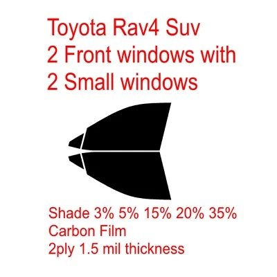 Carbon Window Tint fits Toyota Rav4 2019-2024 precut tint 2f ready to apply - Image 1 of 4