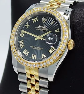 Rolex Datejust 116233 2Tone 18K Yellow Gold /SS 1.30CT Diamond Bezel Watch *MINT - Picture 1 of 12