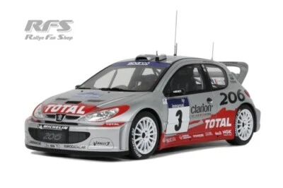 Peugeot 206 WRC Rallye Rally Tour de Corse 2002 Panizzi 1;18 Ottomobile OT 1085 - Bild 1 von 4