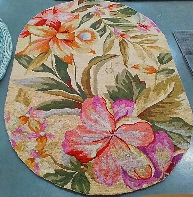 Пятнистый ковер сзади IVORY 4 фута 6 дюймов x 6 футов 6 дюймов сниженная цена 1172772720 HK212A-5OV - Изображение 1 из 4