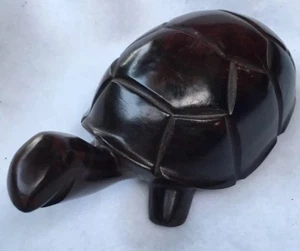 Hermosa tortuga marina de madera tallada, 7x4x2-1/2" nueva - Imagen 1 de 8