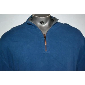 27708 Tommy Bahama Pullover Reißverschluss wendbar blau grau Baumwolle Größe XL Herren - Bild 1 von 9