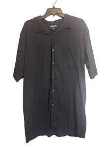 Cherokee Men’s XL Navy Blue Short Sleeve Button Down Casual Shirt - Picture 1 of 6
