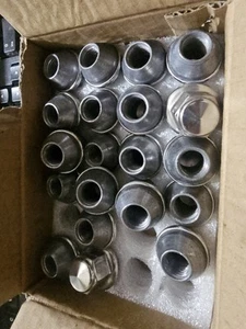 20 14x1.5 21mm Hex Chrome OEM Factory Style Acorn Ford Mustang Lincoln Lug Nuts - Picture 1 of 3