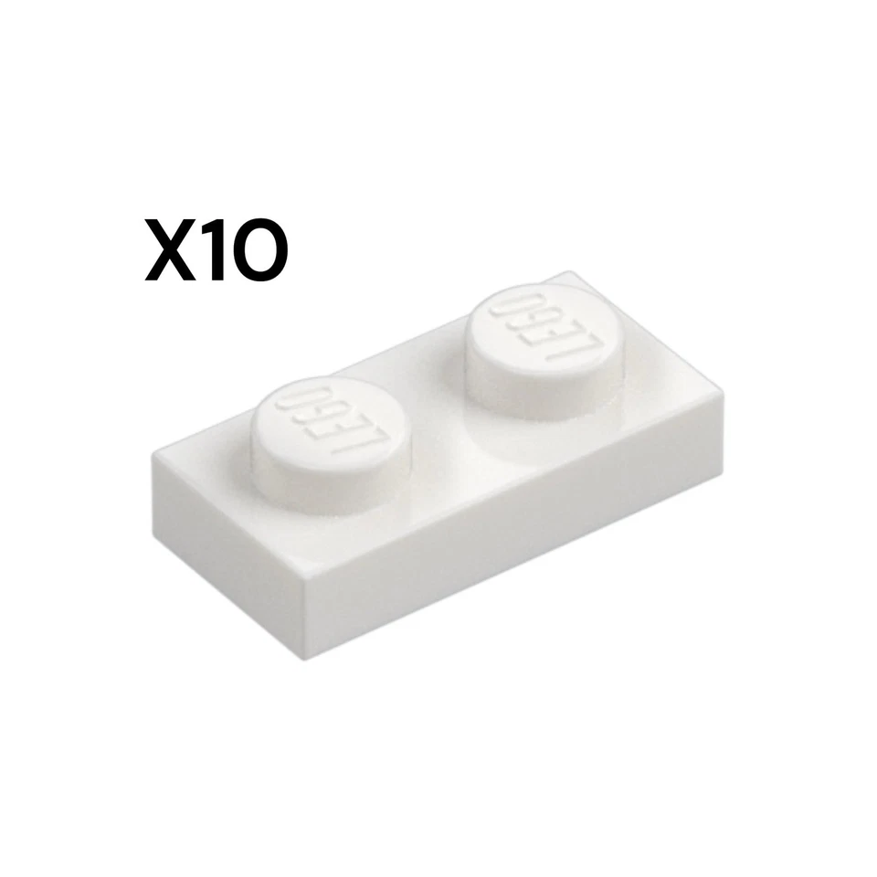 10x LEGO 3023 - 1x2 - White Platte - Bild 1 von 1