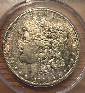 1904-s morgan silver dollar Extra Fine + XF-45, , scarce date & grade - Picture 1 of 10