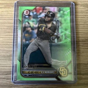 CJ Abrams 2022 Bowman Prospects Neon Lime Green 274/399 #BP-9 NATIONALS - Bild 1 von 2
